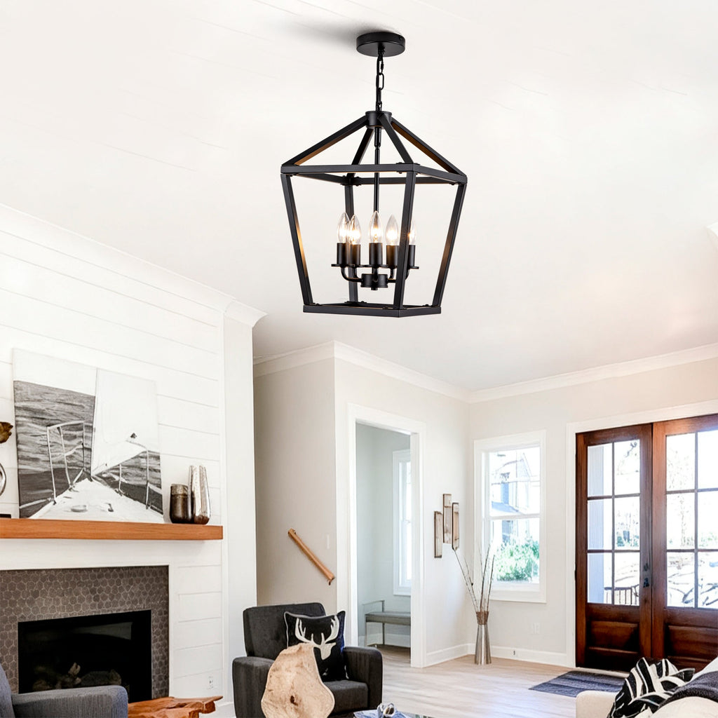 Farmhouse Lantern Chandelier 5-Light