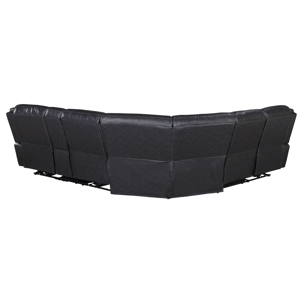 Salerno - Upholstered Power Reclining Sectional Sofa - Dark Gray