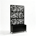 70.87" H × 46.06" W Leaf Pattern Privacy Screen with Planter Box