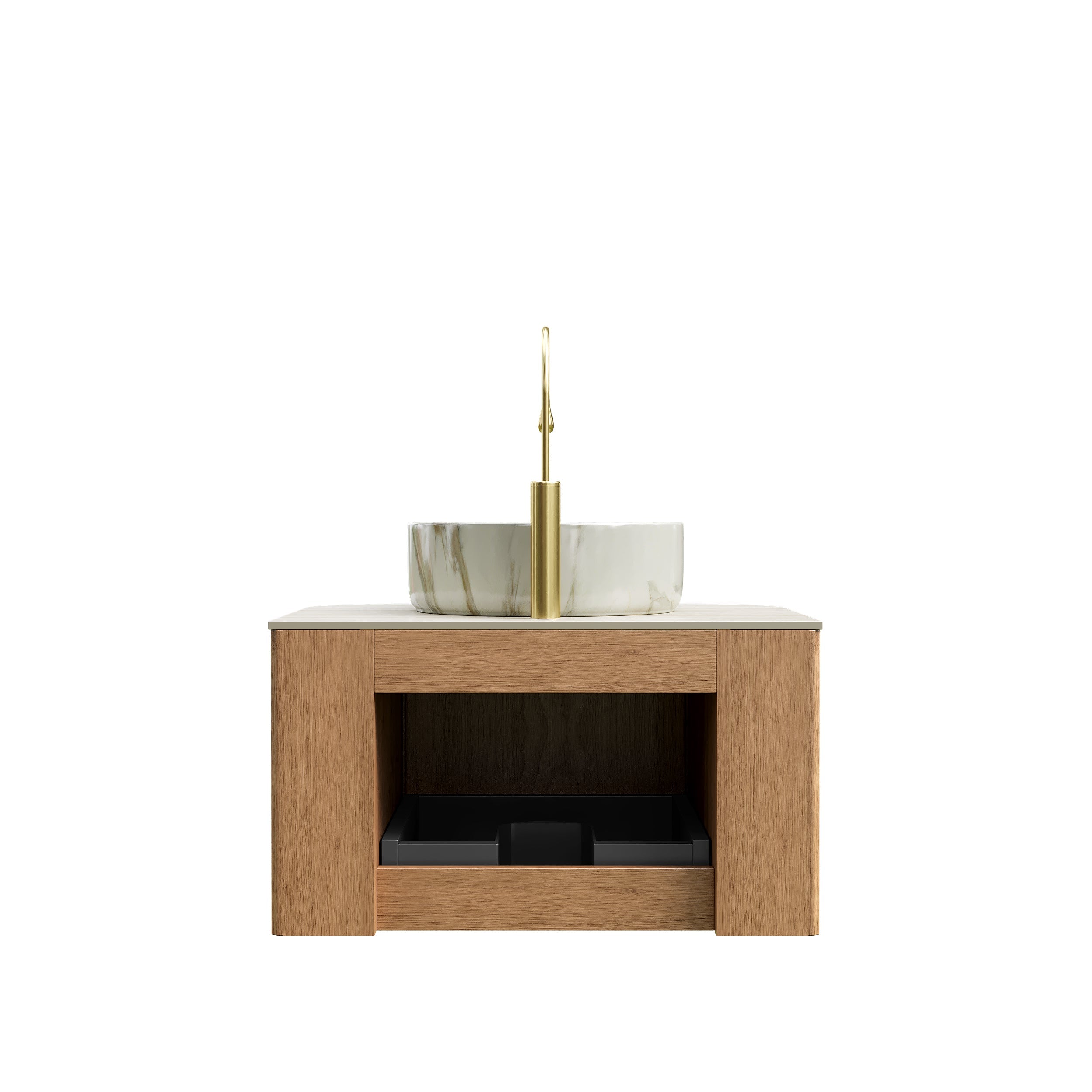DINA 24" Bathroom Vanity With Ceramic Sink and Floating Cabinet