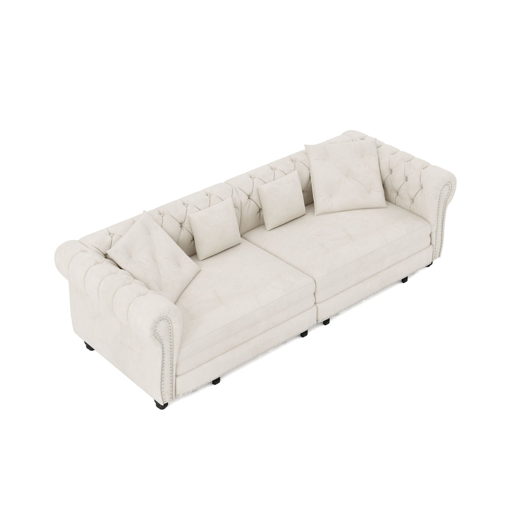 3 In 1 Pull Out Convertible Sleeper Sofa Bed, King Size, Chaise Lounge