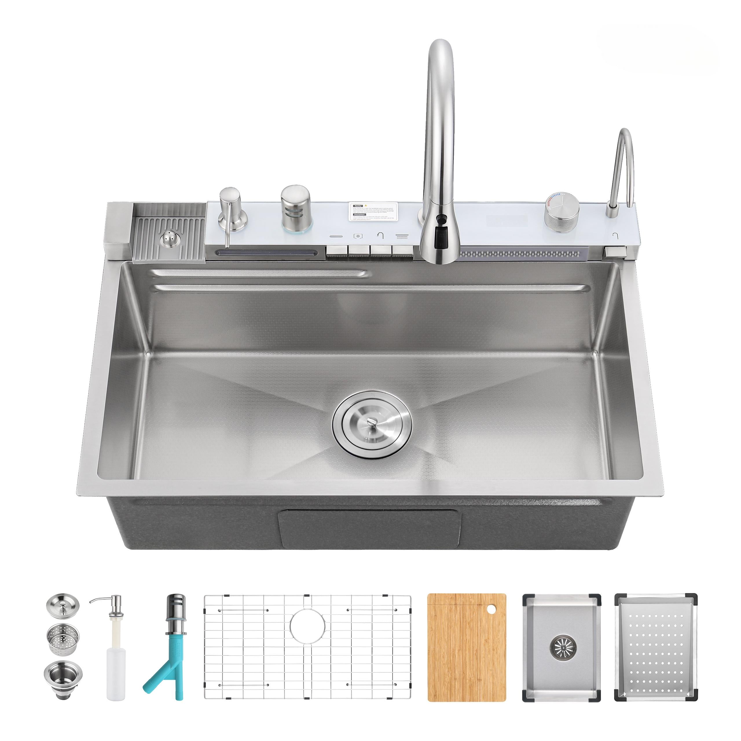 Pull-out Faucet Single Bowl Sink - 30"x18"