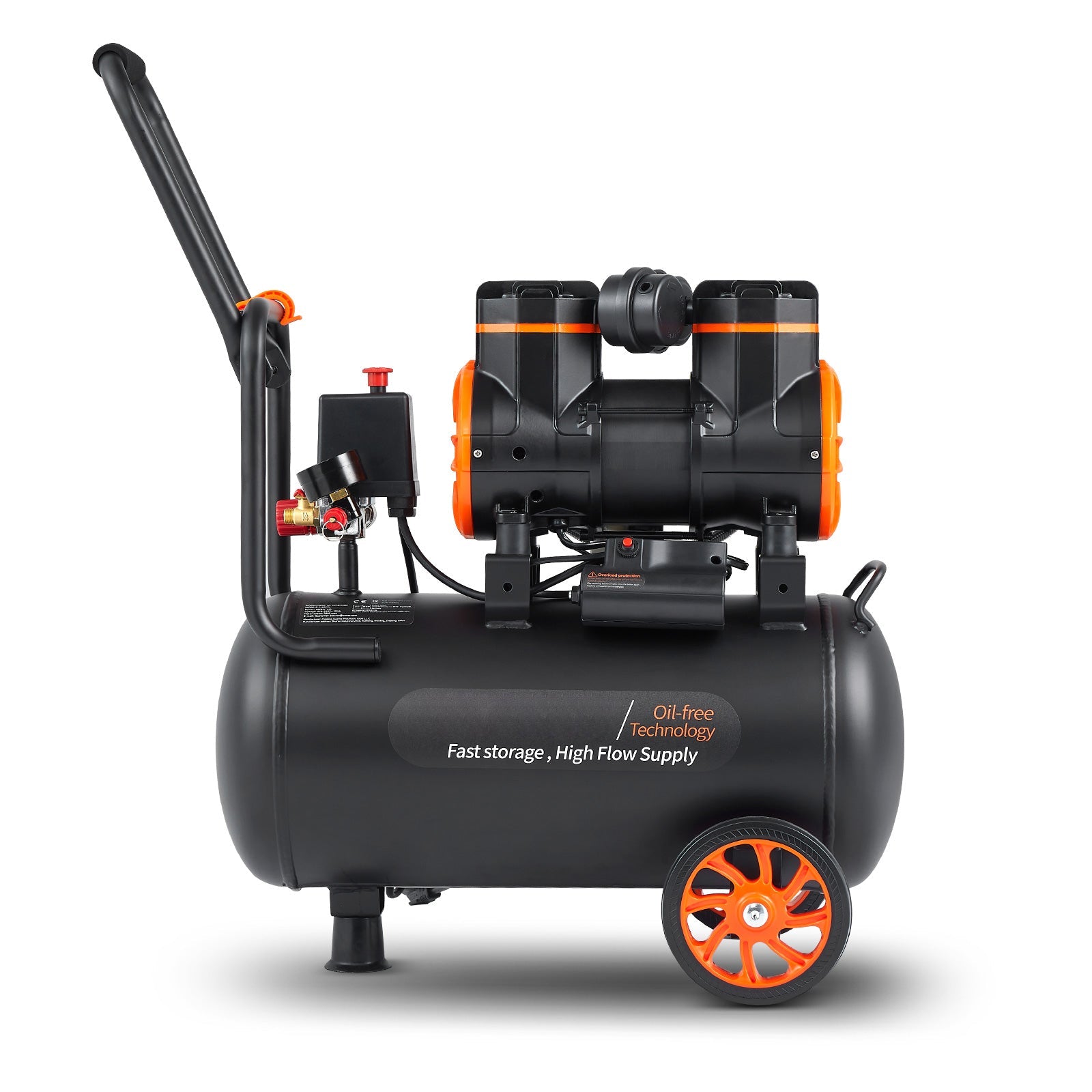 Air Compressor 6.3 Gallon 1450W 3.35 CFM@ 90PSI with Max. 116PSI Pressure