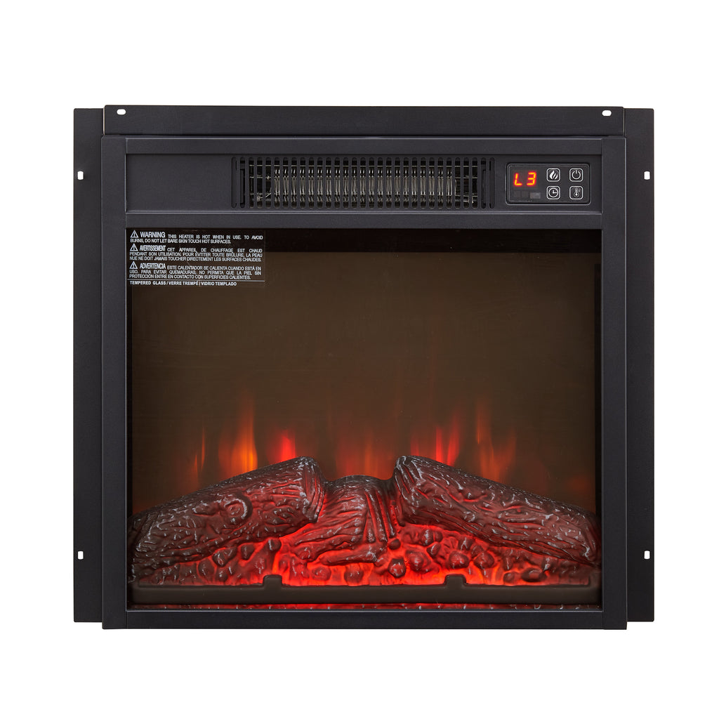 Electric Fireplace Insert 18" 1400W Remote Control