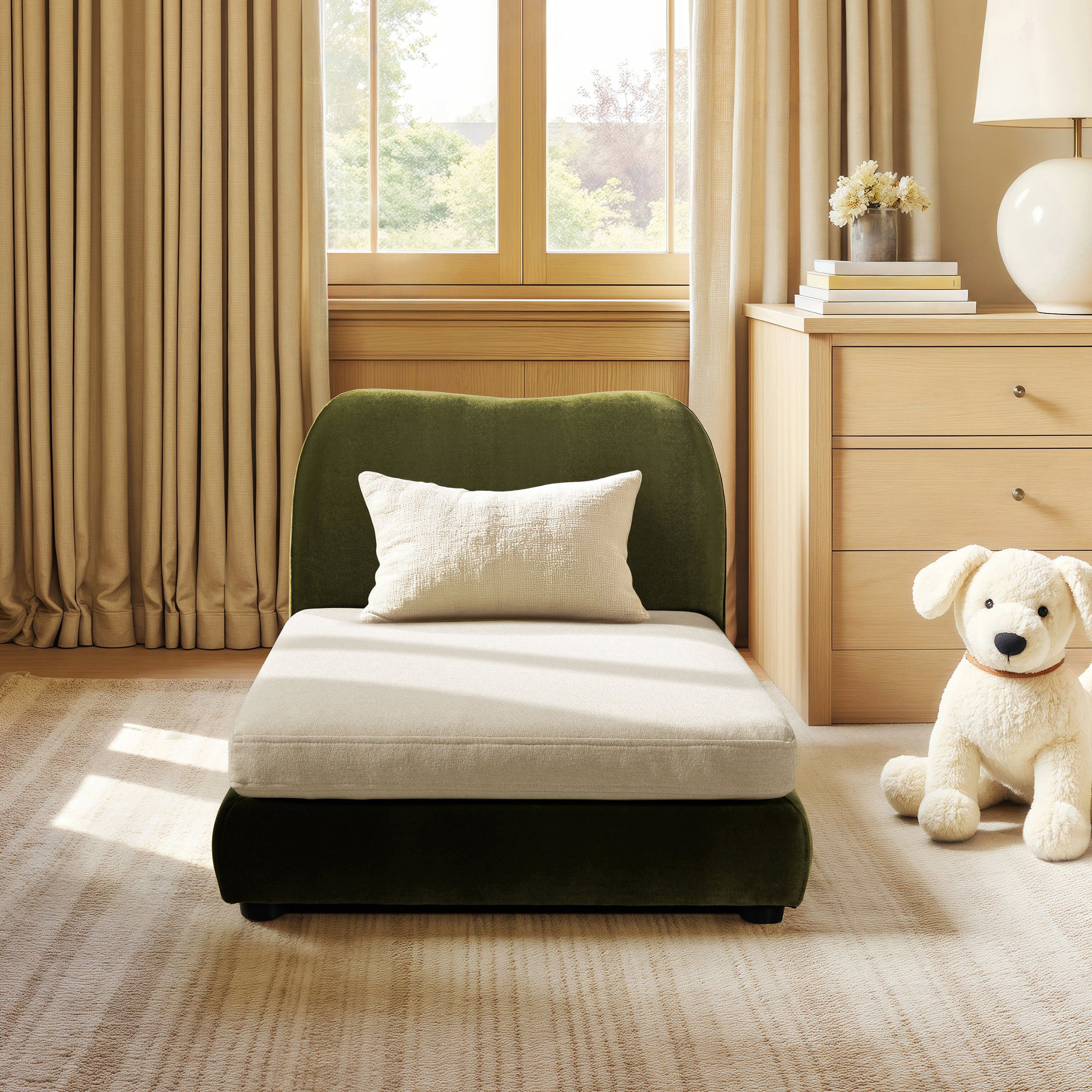Roman Upholstered Modern Pet Bed