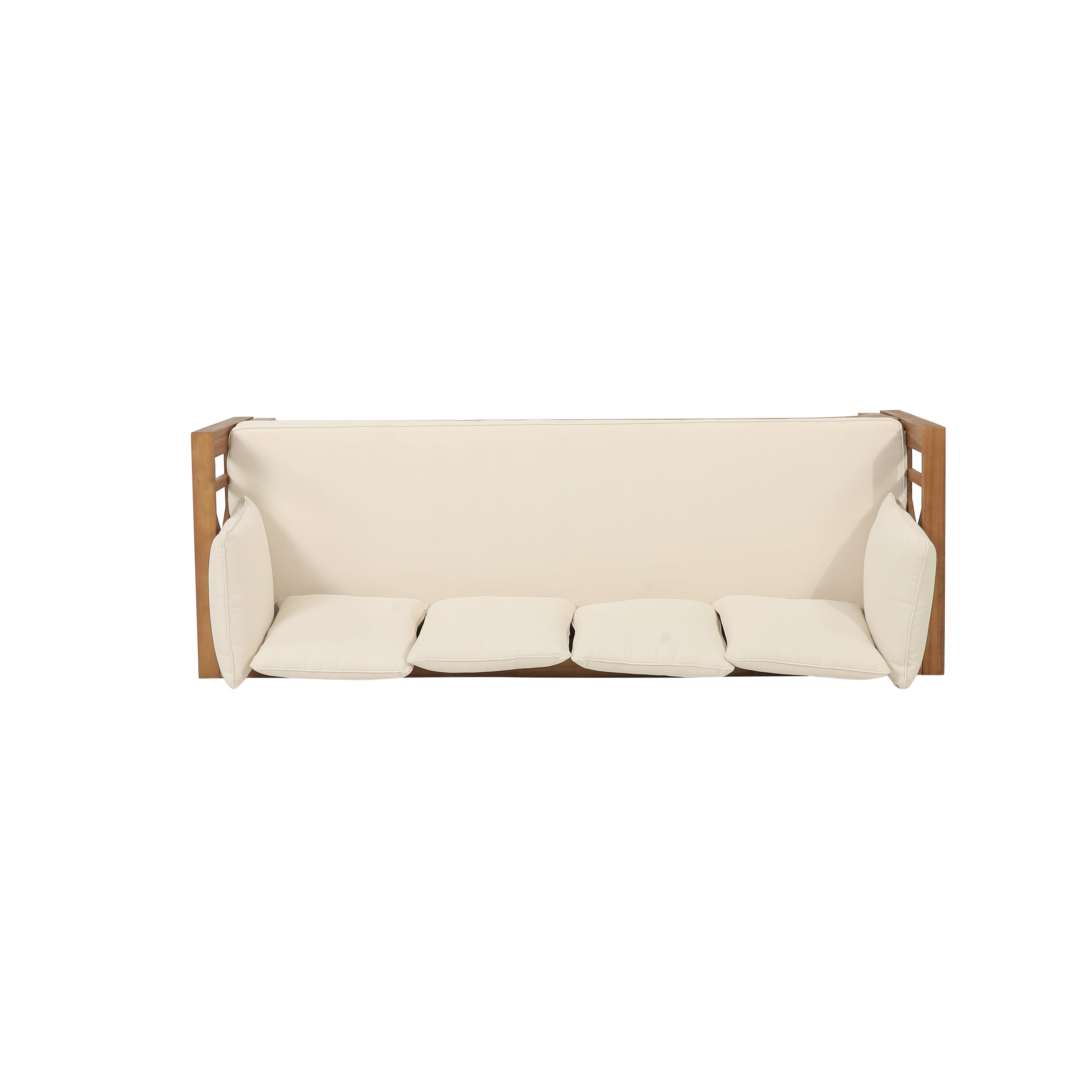 Outdoor Extendable Acacia Wood 3 Seater Sofa