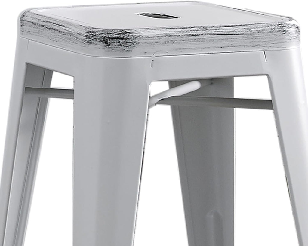 Backless Modern Industrial Bar Stools (Set of 2)