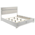 Miranda 54-inch Upholstered California King Panel Bed White