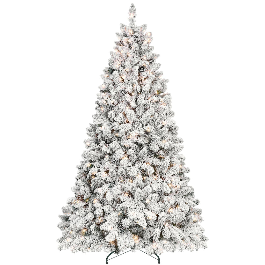 5FT Flocked Christmas Tree with 300 UL Lights
