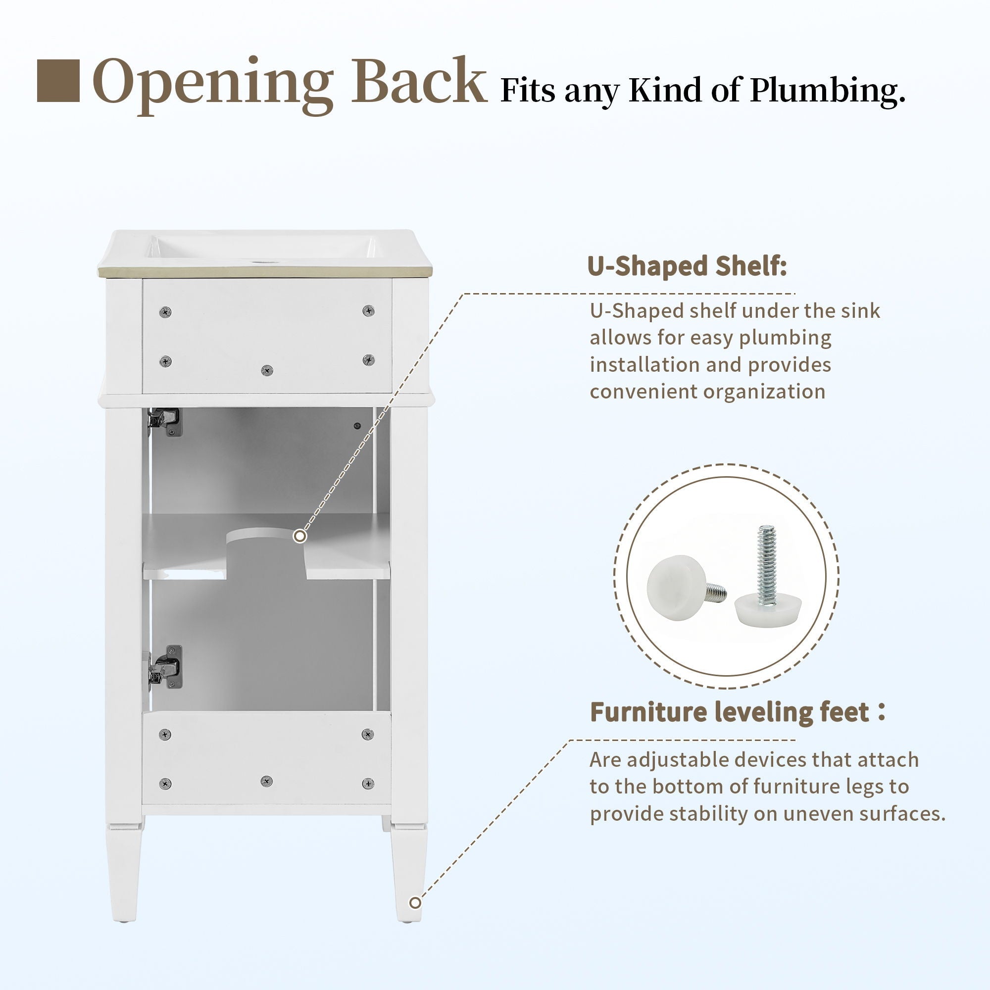 French Style Bathroom Vanity With Sink