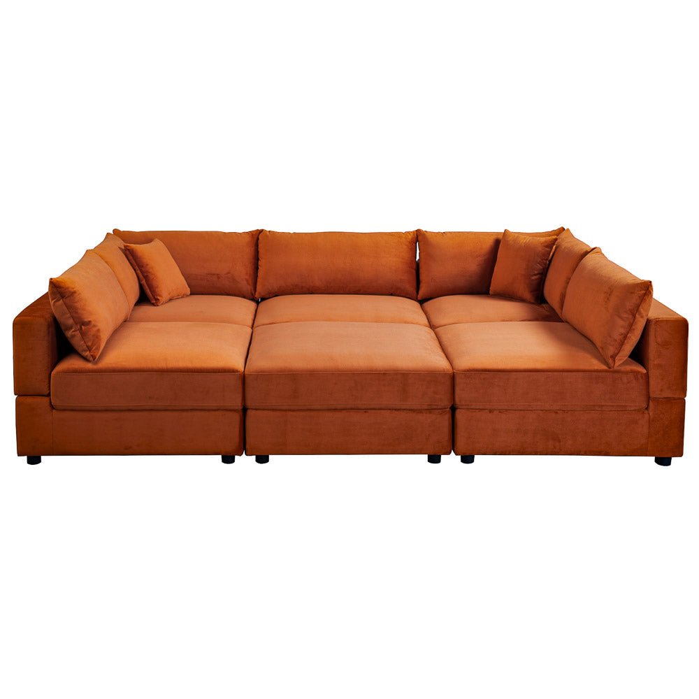 Hayward Burnt Modular Sectional Sofa