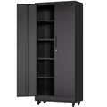 Heavy Duty Rolling Cabinet With Lock, Garage Storage Cabinet, 4 Adjustable Shelves For Tool Organization