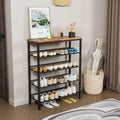 Industrial Shoe Rack with 4 Mesh Shelves