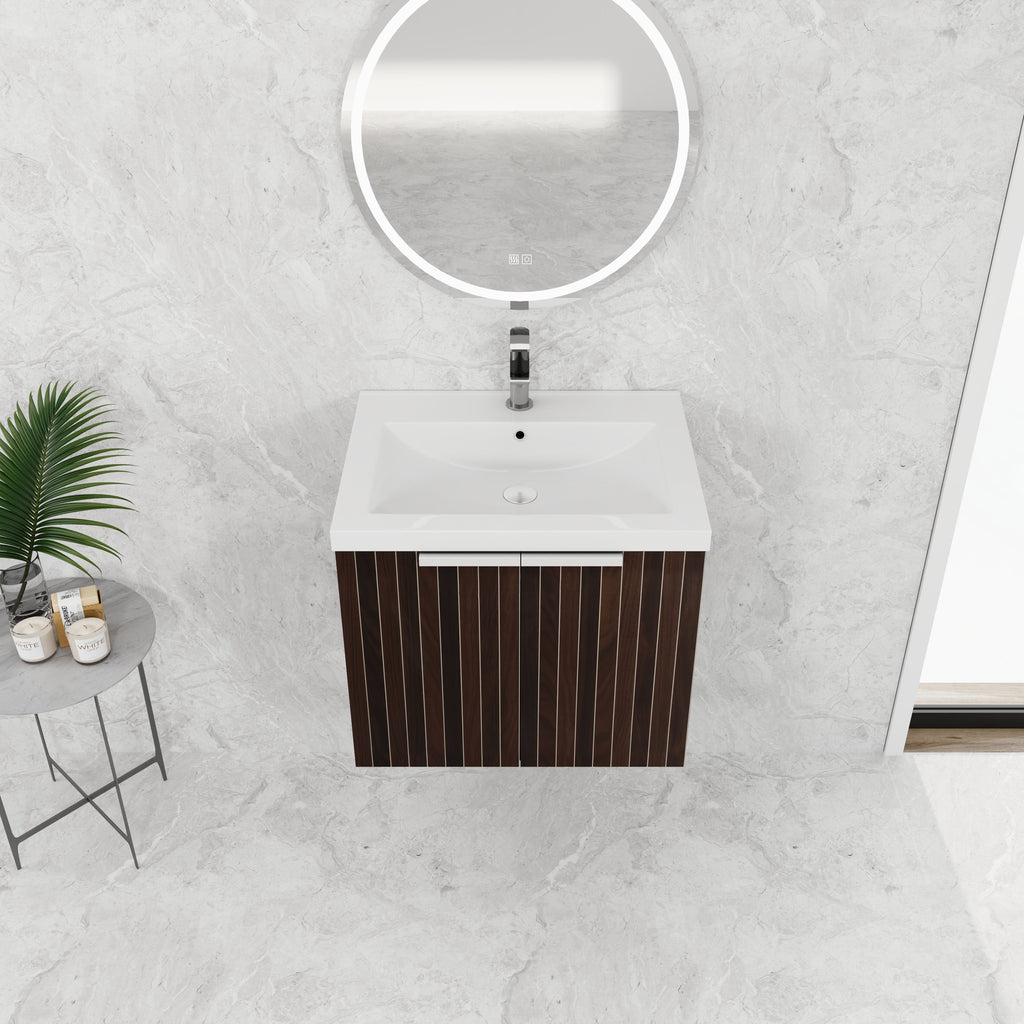 24 Inch Bathroom Cabinet With Resin Sink