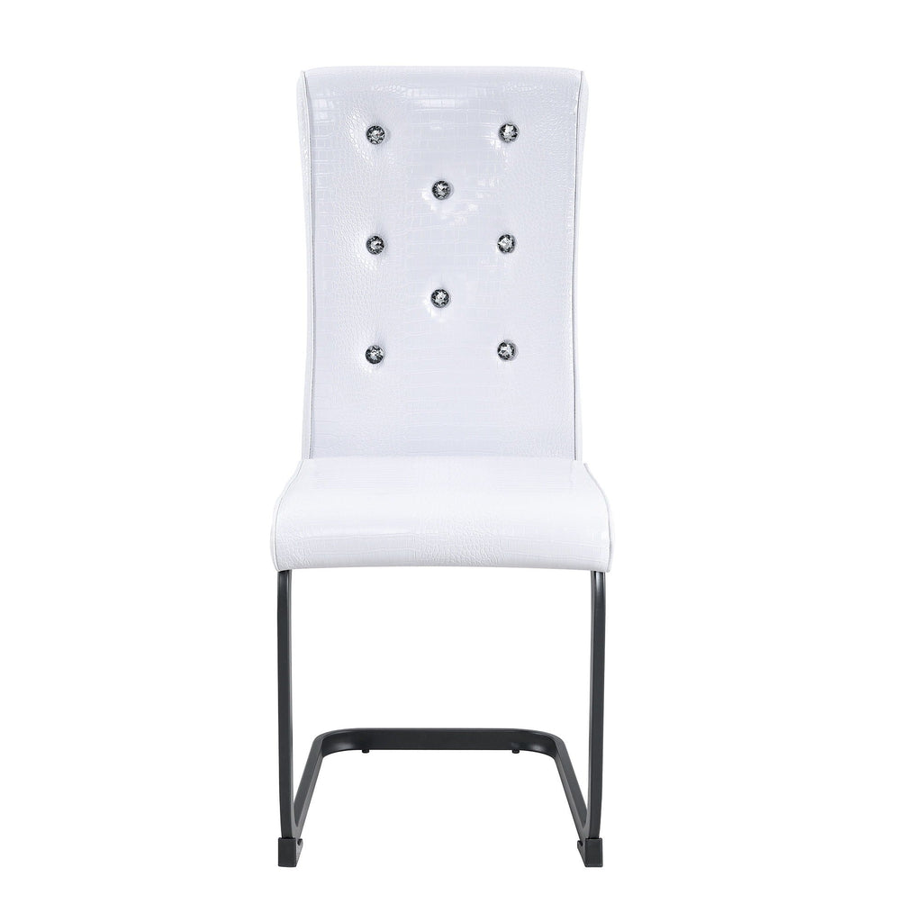 Alligator Skin Upholstered Dining Chairs