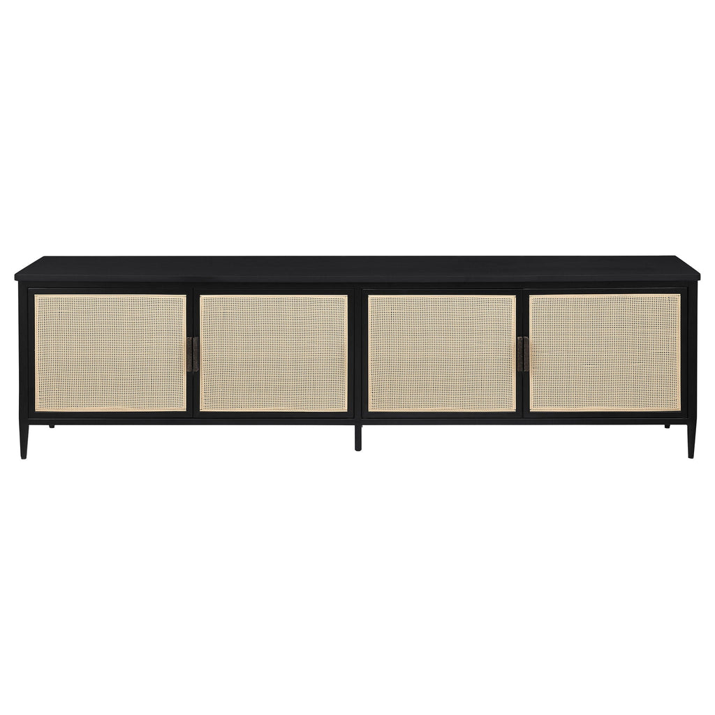 Kenneth - 4 Door TV Stand - Black