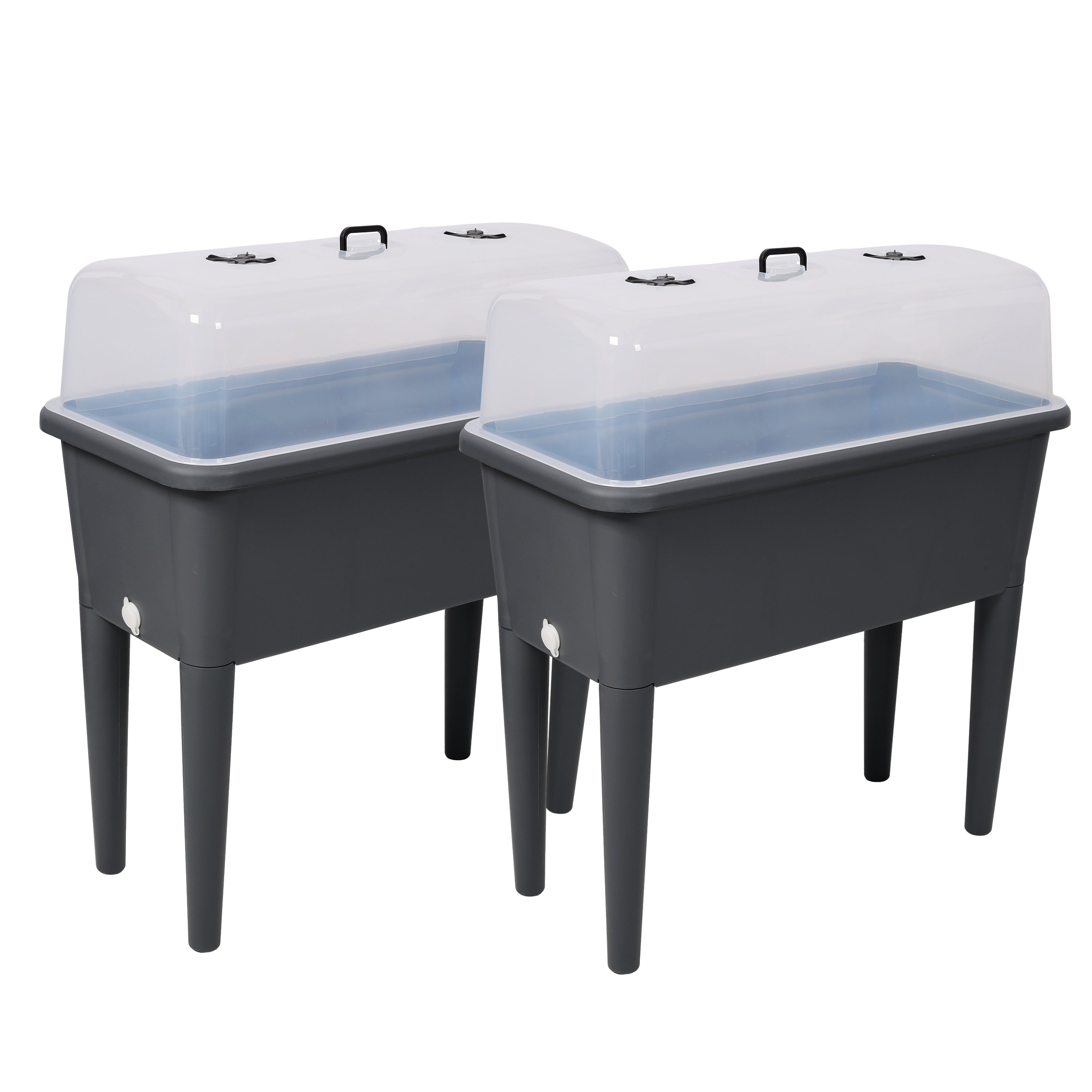 2 Piece Raised Garden Bed with Ventilated Lid