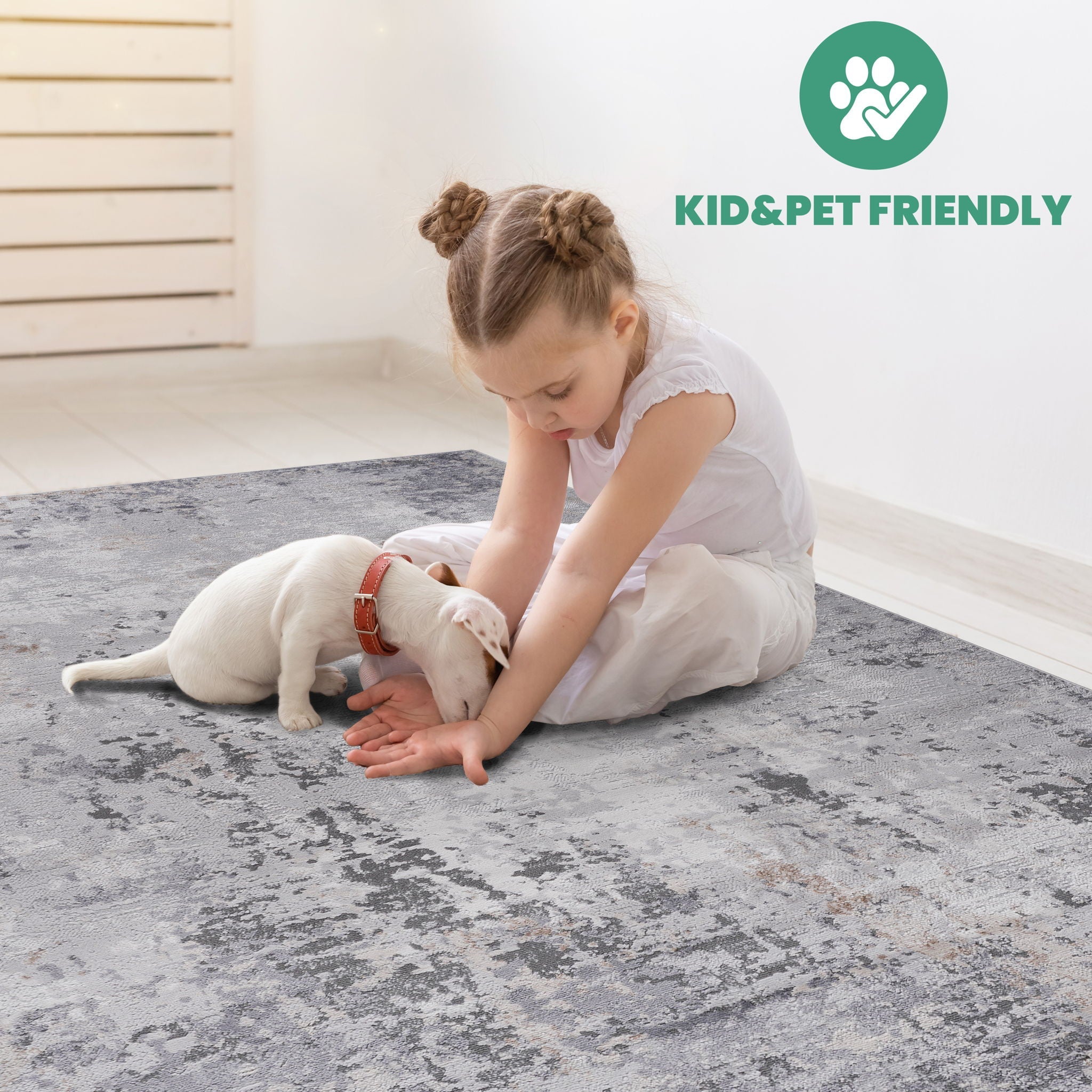 Marfi - 8' X 10' Abstract Area Rug - Ivory / Sand