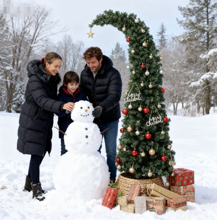 6 Ft Prelit Bent Top Christmas Tree