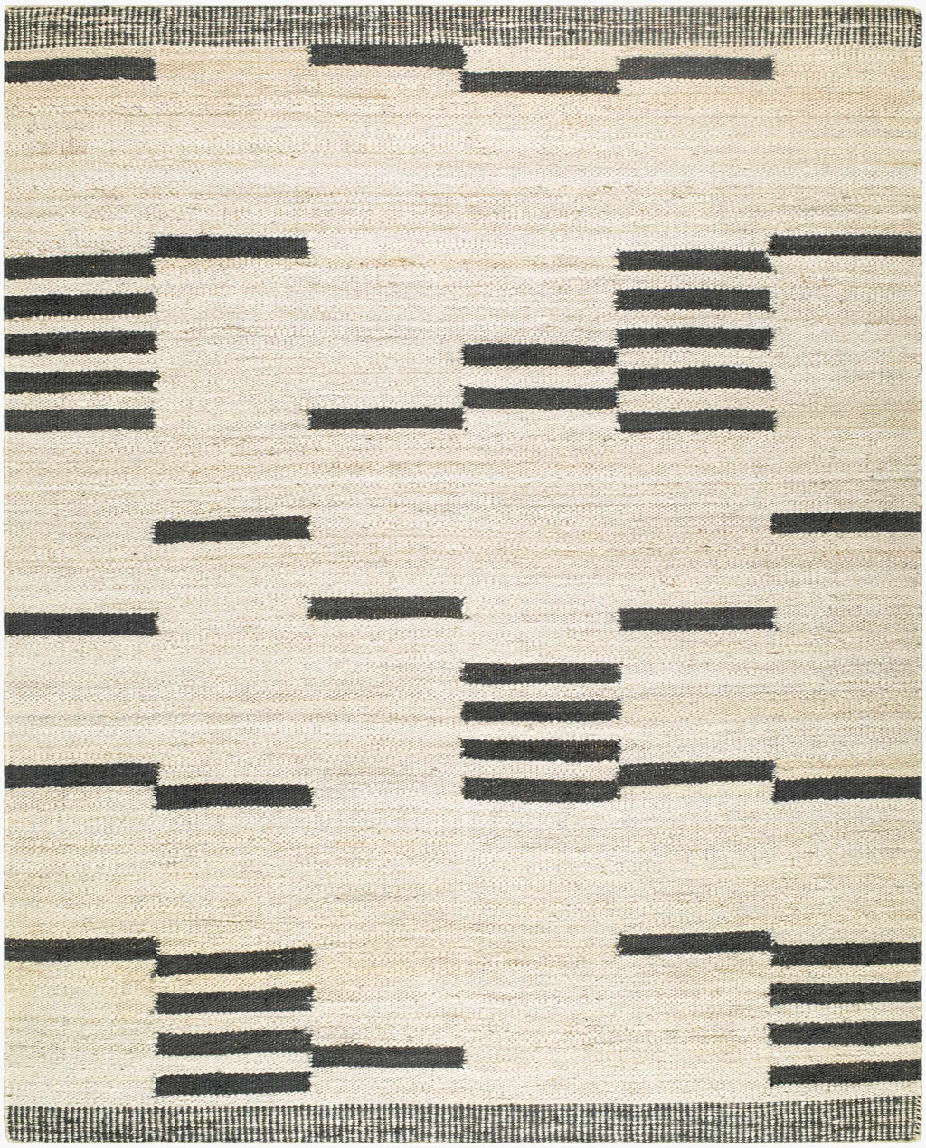 Yuval Dotted Bordered Jute Carpet - Clearance