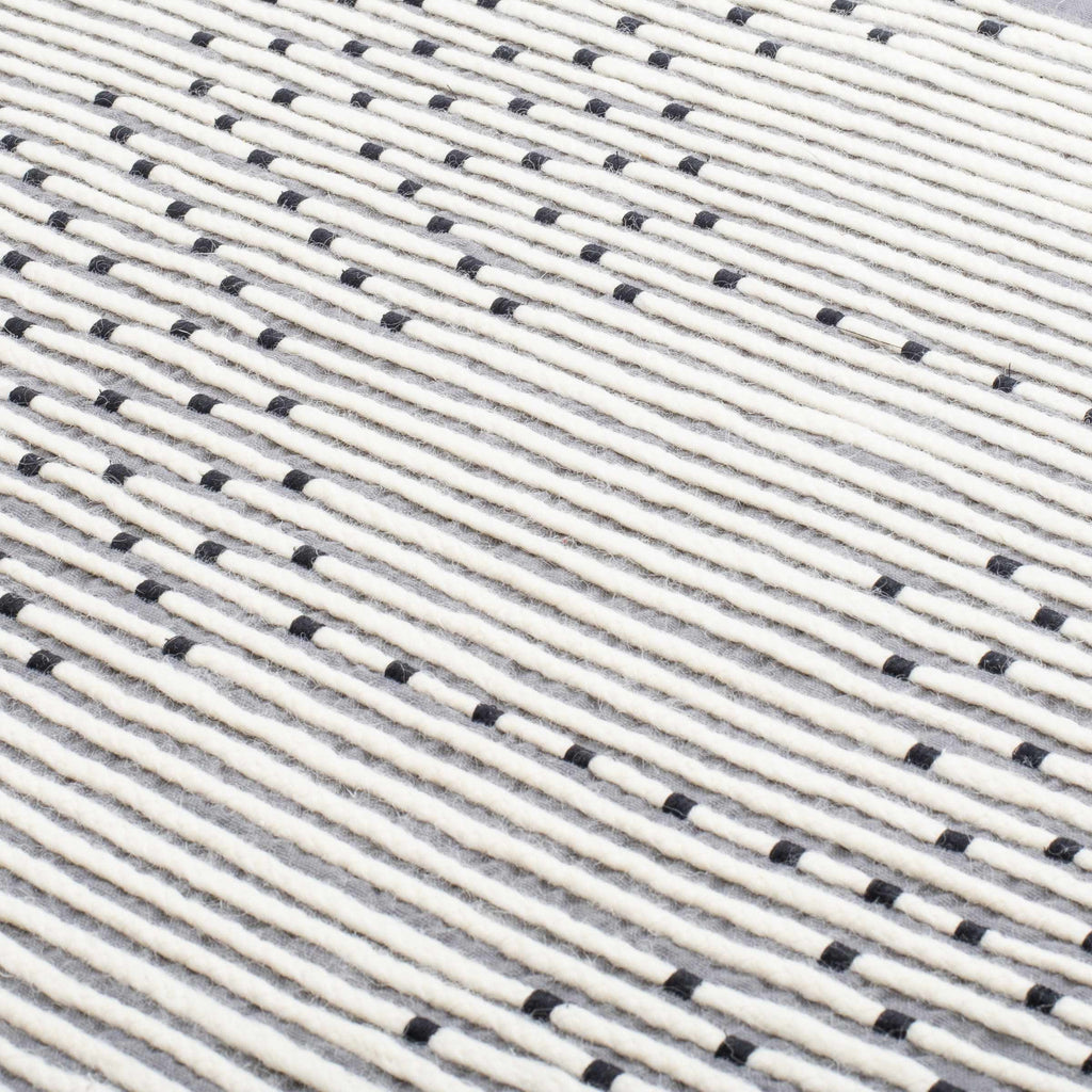 Mansura Gray and White Patterned Wall Hanging