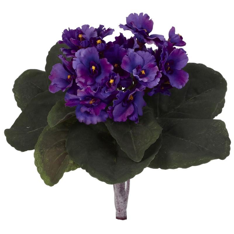 9" African Violet Artificial Plant (Set of 6)