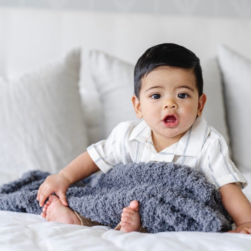 Ribbed Bamboni® Receiving Blanket 30x40 Inch Microfiber