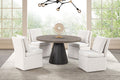 Broager - 5 Pc Dining Table Set (Light Gray Caster Chairs)