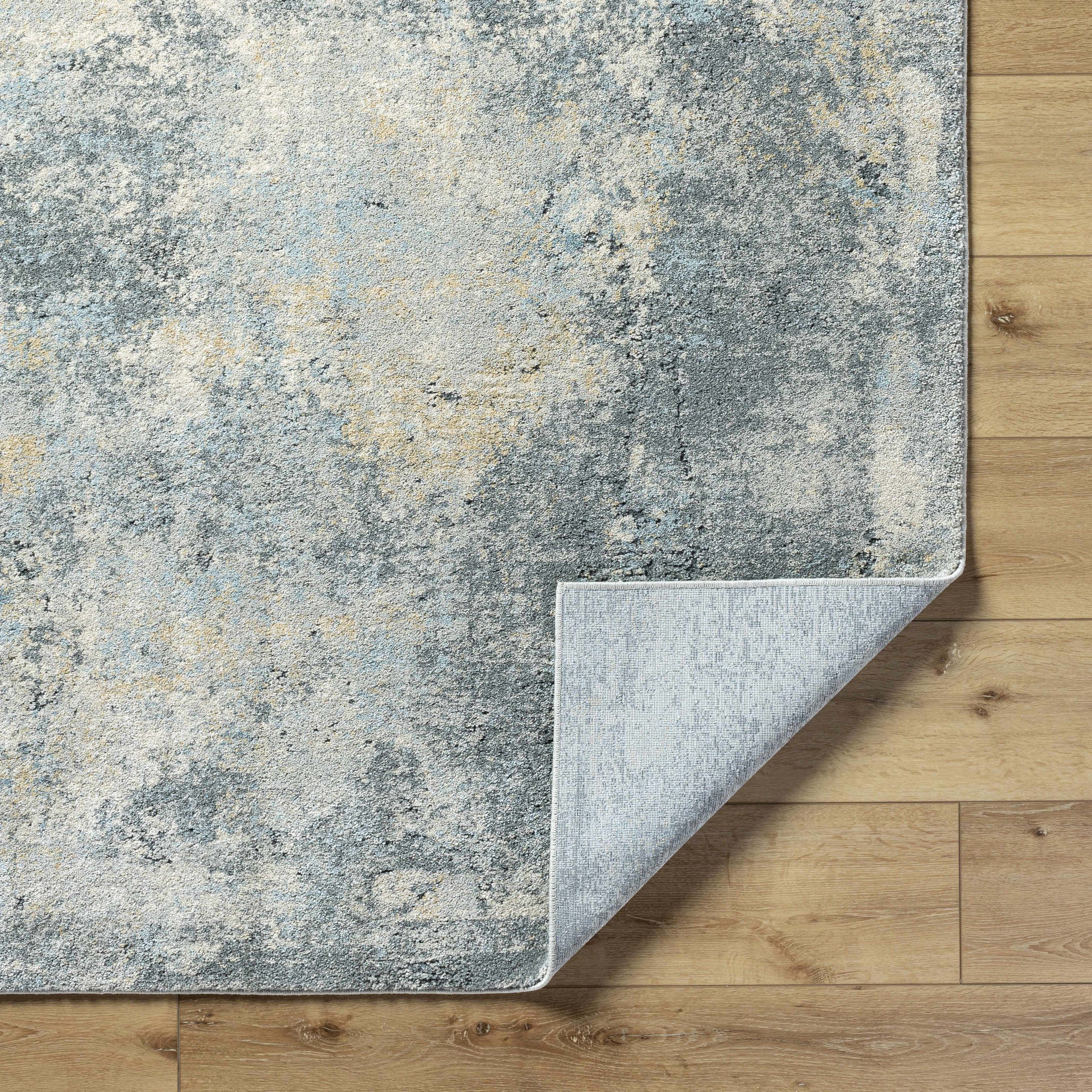 Adsila Teal Blue Thick Luxe Rug