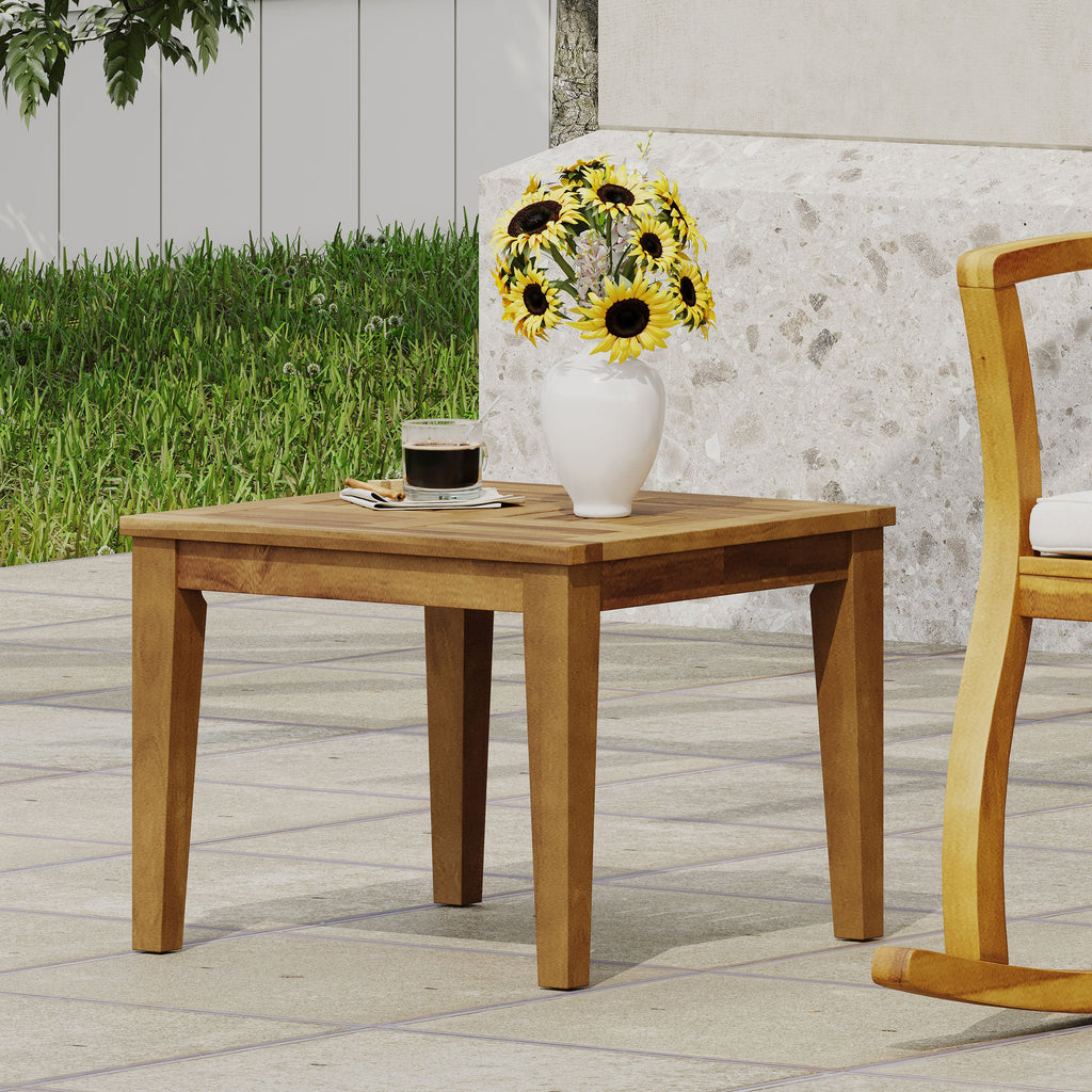 Hampton Outdoor Acacia Wood Side Table